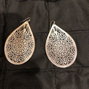 Silver 3 1/4" length earrings, please bundle